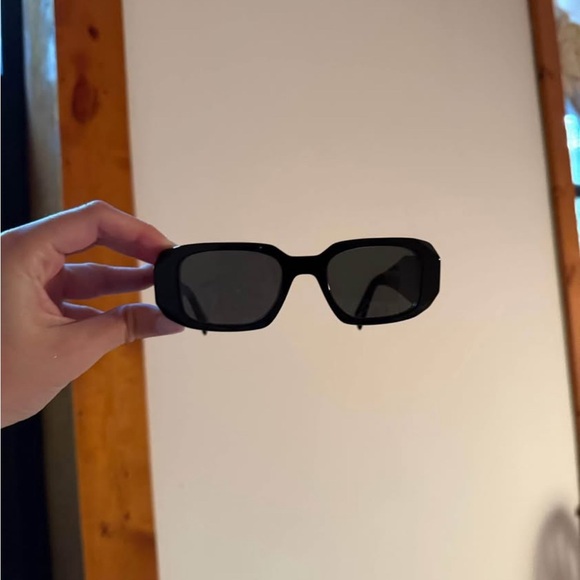 Prada Black Rectangular Sunglasses - Picture 1 of 3